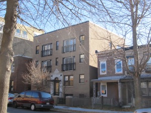 When 732 Lamont was successfully transformed from a blighted shell to new condos, a third floor was added. The developer was able to keep the character of the building and street intact during