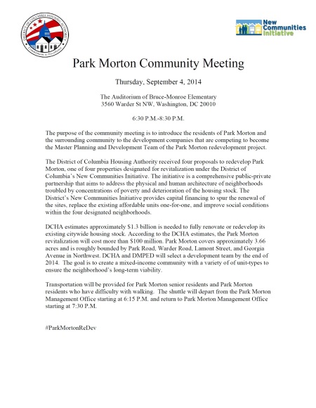 Park Morton Meeting sept 4